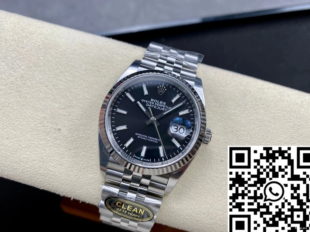 Datejust M126234-0015 Clean Timeless 673 Rolex Black Dial 36MM Factory 0812
